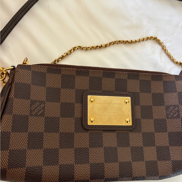 Louis Vuitton Damier Ebene Eva Clutch Crossbody Bag - Picture 2 of 9
